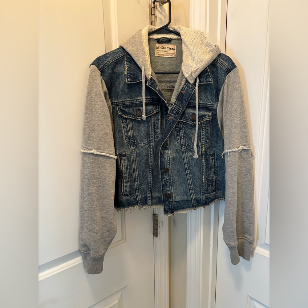 We The Free Denim Jacket with hoodie